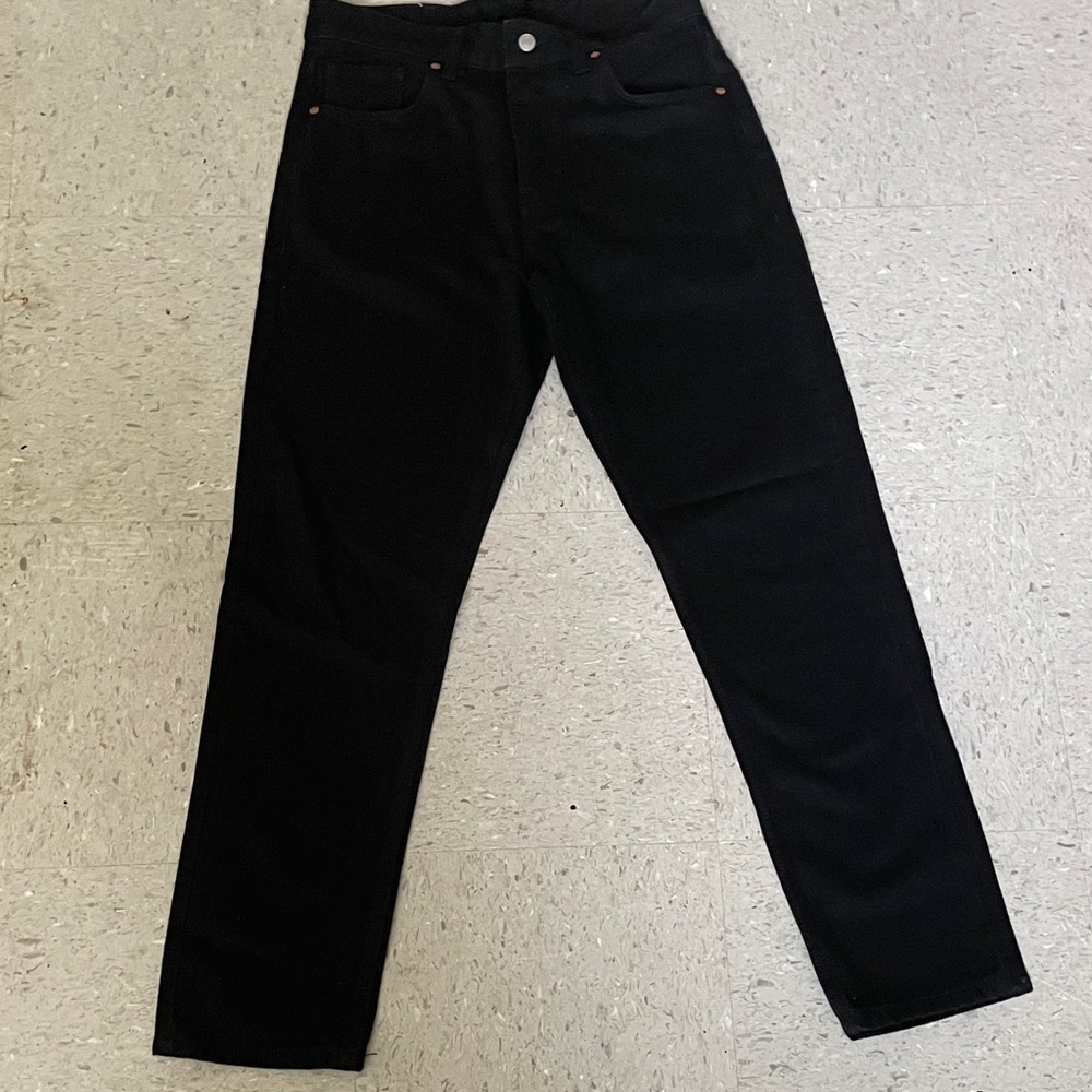 Zara The 90’s Slim Black Straight-Leg Pants